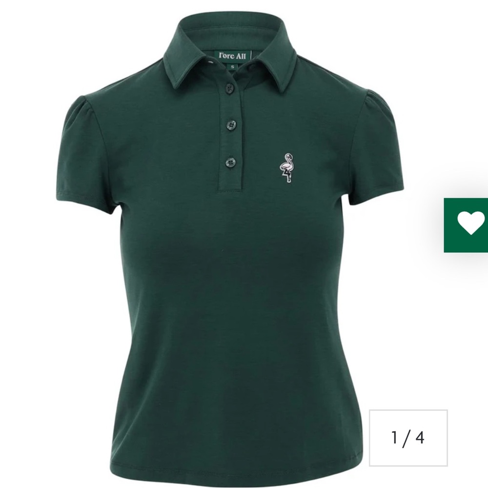 Fore All Women's Green Polo Golf Shirt